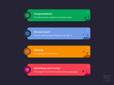 Flash Message - Daily UI 009 alert alert messages app design dribbble flash message iconography icons information interaction design interface design like success ui user experience user interface ux vector warning web