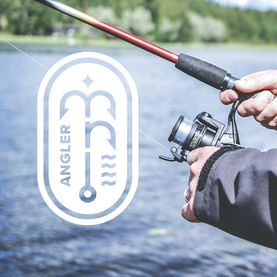 Minnesota Angler badge branding design fish fish hook fishing hook logo minnesota monogram typography
