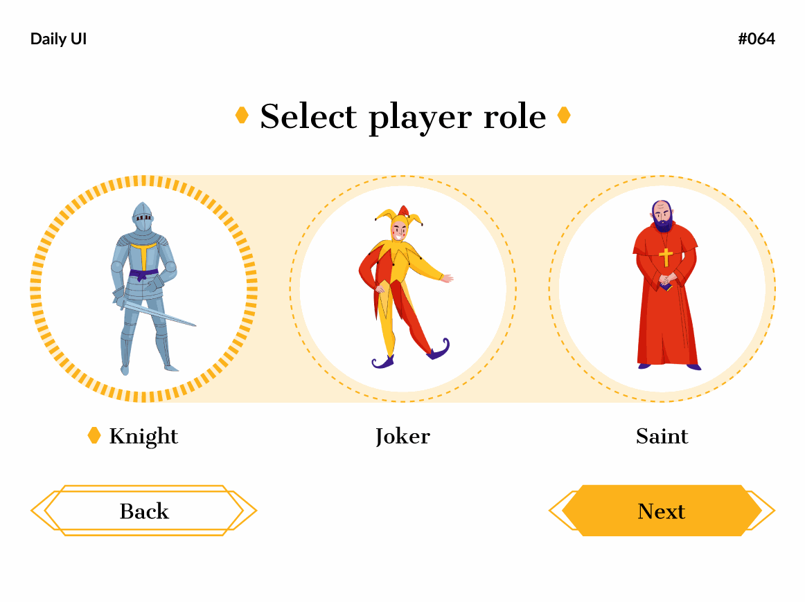 Select User Type — Daily UI #064 animated challenge daily daily ui daily ui 064 dailyui dailyui 064 dailyui04 game select user type selector ui ux