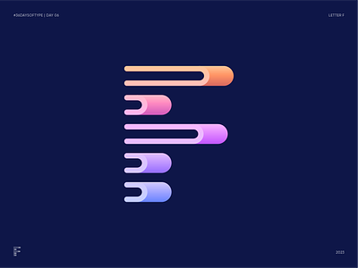 Letter F. 36 Days of Type. Day 06 36 days of type barchart branding finance fintech for sale gradient graph icon identity isometry lettering logo measure medtech monitor temperature thermometer unused weather