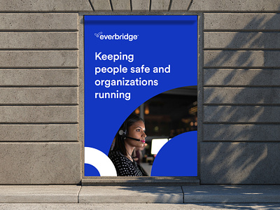 Everbridge Poster blue branding curve poster saas