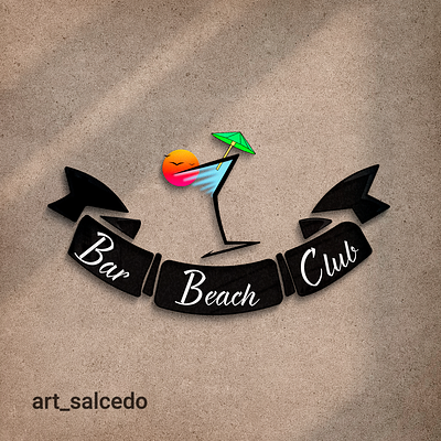Logo Design | Bar Beach Club banner branding design illustrador inspiration logo logodesign photoshop vector