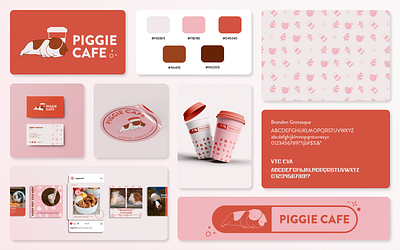 Piggie Cafe - Brand Identity branding design illustration logo web design