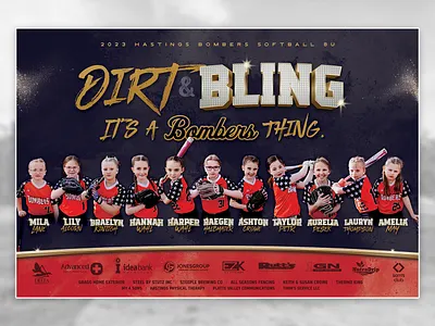 Softball Banner banner baseball design graphic design signage softball sports