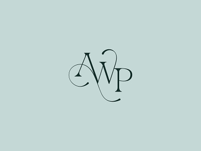 AWP Monogram a lettering monogram p serif type typography w wedding