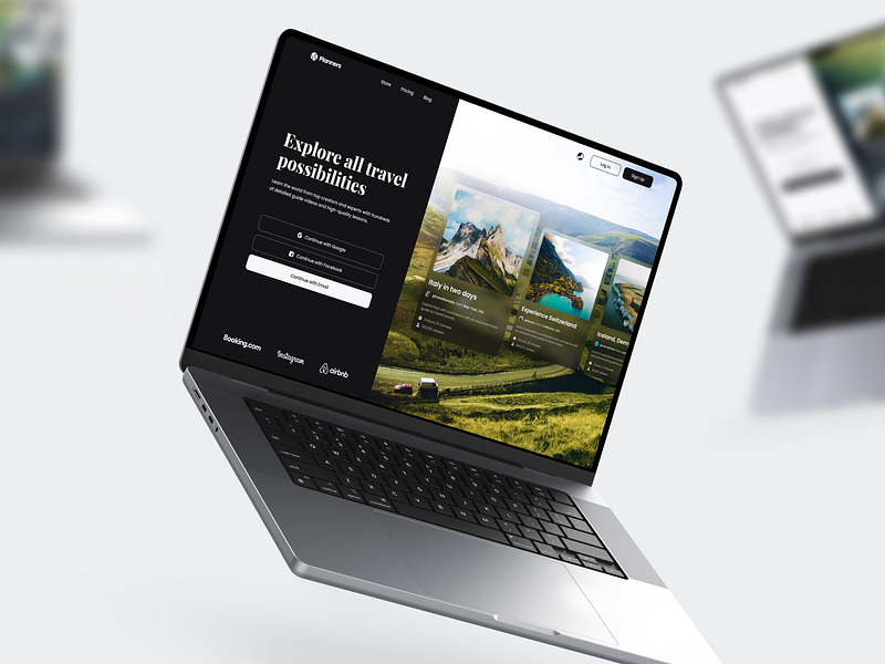 Travel SaaS Case Study: Hero Section 3d app branding design graphic design landing landing page mock up mockup travel website ui design ux web design