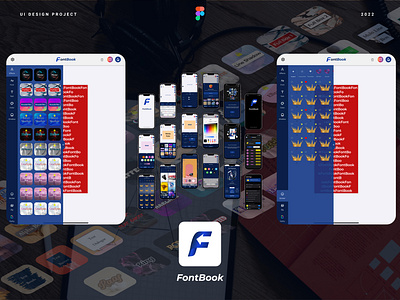 FontBook Mobile & Tablet Project - UX/UI Design branding case study design logo ui ui design ux ux case study ux design