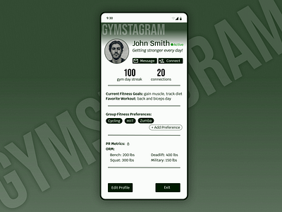 Gymstagram || Fitness Social Platform dailyui design illustration ui ux