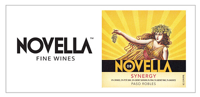 Novella Fine Wines branding design graphic design illustration packaging typography