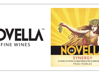 Novella Fine Wines branding design graphic design illustration packaging typography