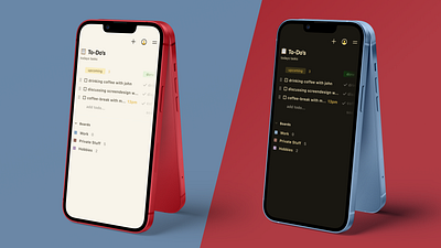 Minimalistic Todo Boards app design mobile