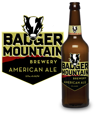 Badger Mountain Brewery branding design graphic design logo packaging typography