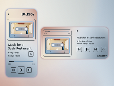 WALKBOY || Music Streaming App app dailyui design graphic design ui ux