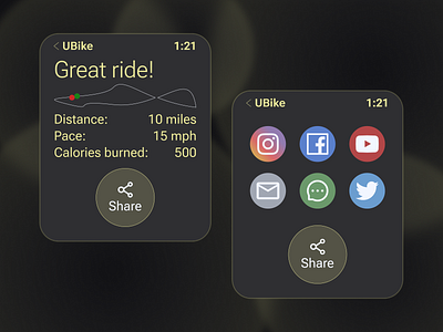 UBike || Bike Route Tracker for Apple Watch app dailyui design graphic design ui ux