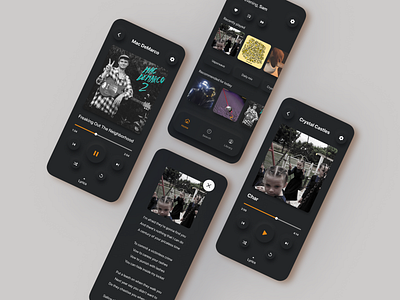 Neomorphism player concept app button crystal castles design graphic design ios mac demarco music music player play player sound ui ux