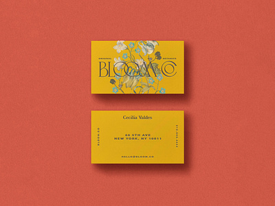 Florist Business Card Design branding business card graphic design illustration logo mockup typography