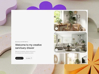 Hero Section 3d clean grid hero hero section landing landing page layout minimal ux design