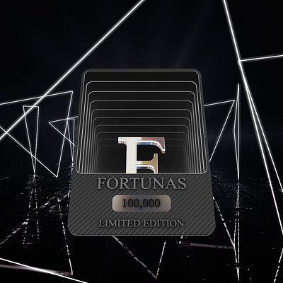 NFT 3d Card dexign x Youtuber Fortunas 3d 3d nft card. 3d nft cards access pass creativeprocess crypto design illustration logo ui