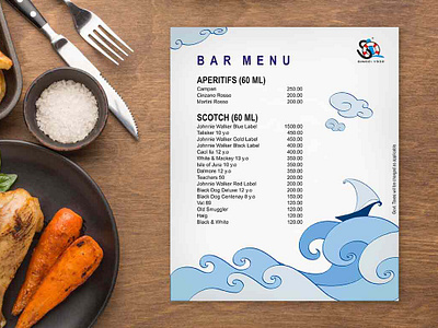 Menu - Sauza Lobo creative digital art digital illustrations fish goa goan goan culture graphic graphic design illustrations menu menu design restaurent menu stylized