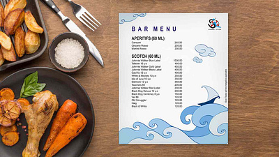 Menu - Sauza Lobo creative digital art digital illustrations fish goa goan goan culture graphic graphic design illustrations menu menu design restaurent menu stylized