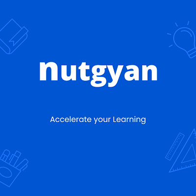 " Nutgyan " - Accelerate your Learning. app branding design graphic design icon illustration illustrator logo minimal typography ui ux vector web website