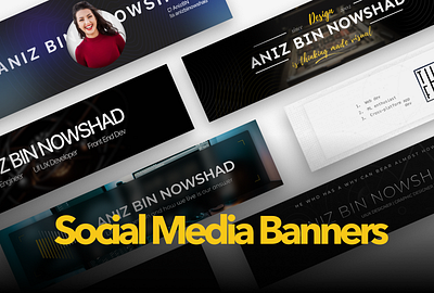 Social Media Banners banners bran design figma flex free template illustration social media typography ui vector