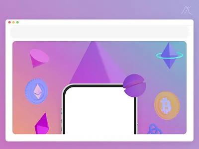 Cryptography Website - Landing Page 3d after effects animation crypto cryptography design gradient illustration landing page motion graphics sunset vibrant website