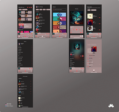 Music Player app branding design graphic design ui