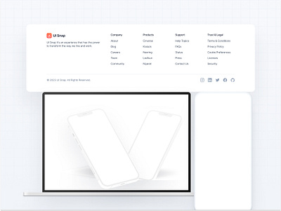 UI Snap - Footer and Mockups footer page mockups footer ui