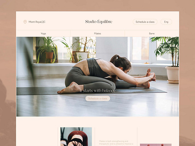 Pilates Studio - Web Design branding design graphic design typography web design