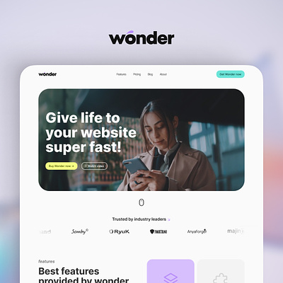 Wonder - Framer Template design framer landing page no code template ui ux web design webdesign