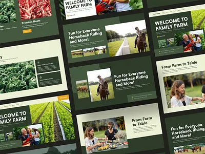 family farm | Farm landing page - Section variation agricultural argotech branding design ecommerce farm farmer forest gardening graphic design landing page minimal nature ui ux vegetable vegetation web website