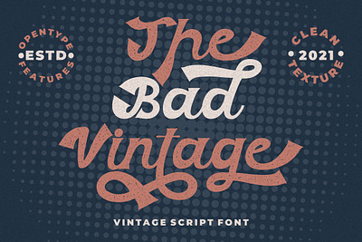 Free Vintage Script Font - The Bad Vintage free font poster font