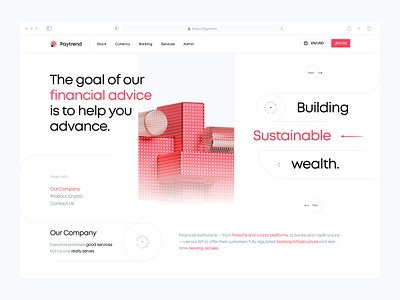 Hero section - Finance clean currency finance hero section home page invest landing page landing page design money pay payment stock transaction ui ui design web website