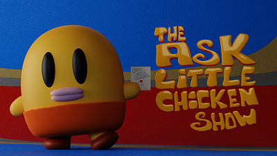 The Ask Little Chicken Show app branding cute design funny illustration ios kids logo poster ui vector