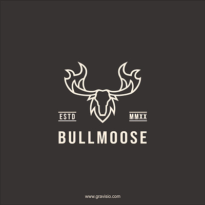 Clean and Sophisticated Bullmoose Head logo 99designs brand agency brand design brand identity branding design design gravisio illustration logo logo design ui