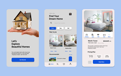 Find Your Dream Home app design fi figmaplugin ui