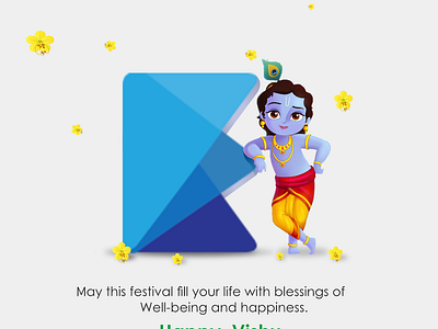 Happy Vishu - 2023 agency design festival greetings illustration vishu