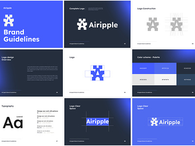 Airipple Brand Guidelines, style guide book, brand book, logo artificial intelligence blockchain brand brand book brand guide brand guidelines brand identity brand manual brand strategy brand style guide brandbook branding branding guidelines corporate identity defi guidelines logo design logo style guide style guide technology