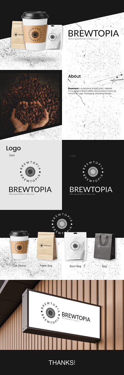 BREWTOPIA branding design graphic design logo mockup packaging product design