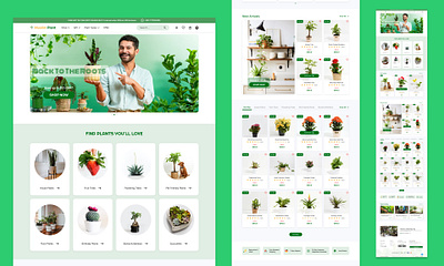 Plant Shop Website Landing Page UI Design | Plant e-commerce 🌱 e commerce free template free web template free website free website ui kit kit landing landing page plant shop plant shop e commerce single vendor e commerce ui ui kit user interface