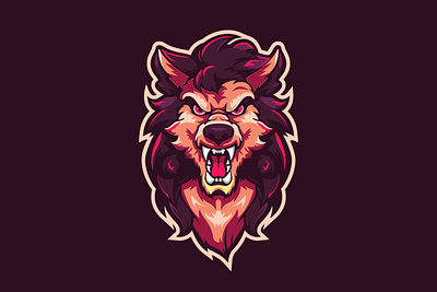 Stylized Warewolf Mascot Logo Design animal branding design graphic design illustration logo logodesign mascot vector