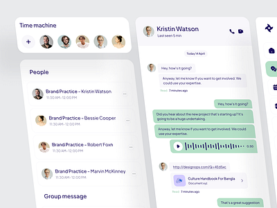 Business communication tools (Story, group, chat, conversation) brand kit builder cards ui chat color palette component design designsystem edit figma interaction landingpage message minimal product design typography edit ui uidesign uxdesign webapp