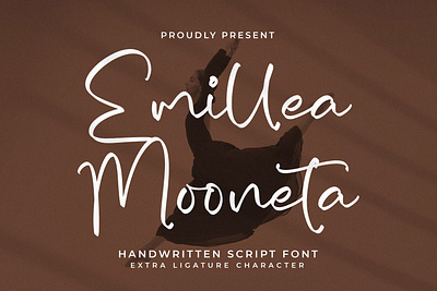 Emillea Mooneta - Handwritten Script Font graphic