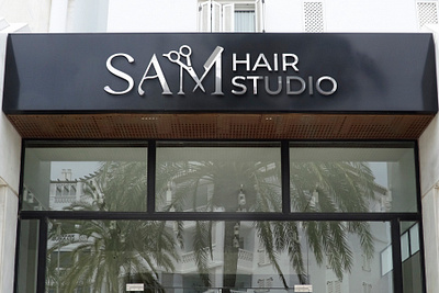 Sam Hair Studio Logo branding logo logo design logo designer logo designing logotype