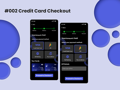 #002 Credit Card Checkout dailyui dailyuichallenge design ui uidesign ux