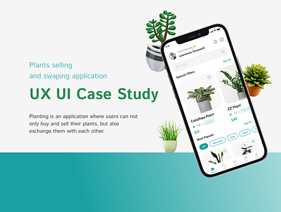 Plant Selling Mobile App Design android app app design clean design ecommerce figma figma expert flowers ios mobile app design payment plants ui uiux