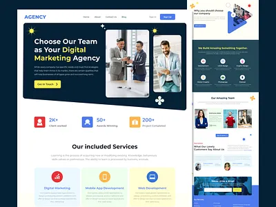 Agency Website agency akib10a design digital marketing landing page service ui ui design uiux website