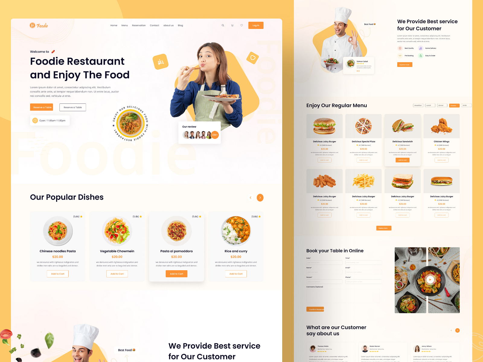 Restaurant Landing Page Website Design by Rupak Chakraborty for ...