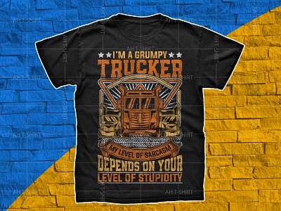 Truck Driver T-Shirt Design design graphic design illustrator t shirt t shirt design tshirt design tshirt niche vector